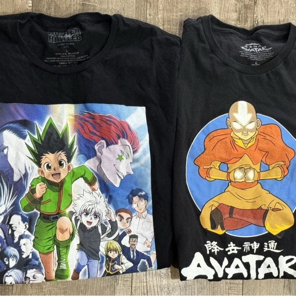 Anime Unisex T-shirt Lot Avatar  Hunter X Hunter Sz Large